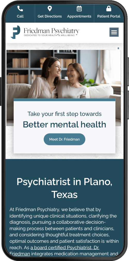 Mental Health Website Design | Psychiatry Marketing with Practis